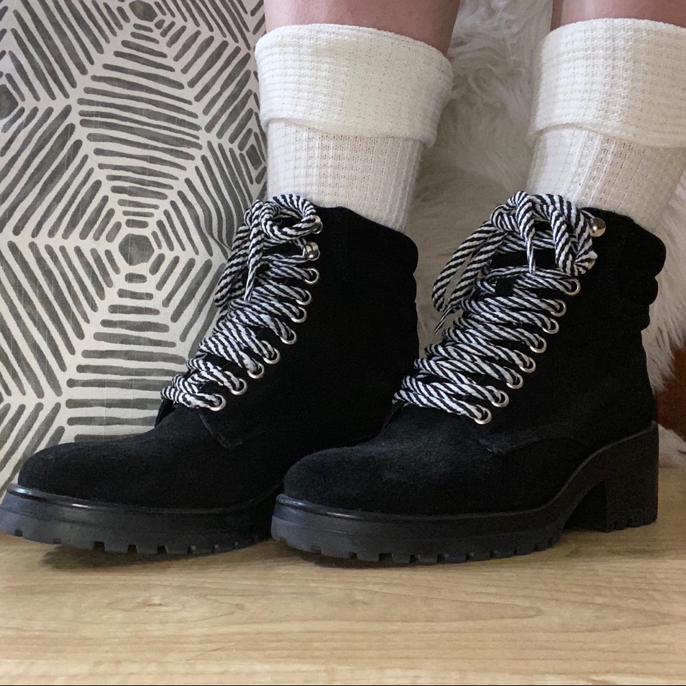 Striped Laced Steve Madden Chunky Boots